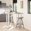  2 db T-alakú bárasztalláb, fehér, 60x35x(110-111) cm, acél