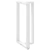  2 db T-alakú bárasztalláb, fehér, 60x35x(110-111) cm, acél