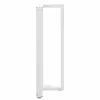  2 db T-alakú bárasztalláb, fehér, 60x35x(110-111) cm, acél
