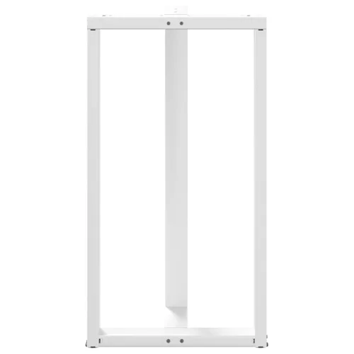  2 db T-alakú bárasztalláb, fehér, 60x35x(110-111) cm, acél