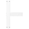  2 db T-alakú bárasztalláb, fehér, 60x35x(110-111) cm, acél