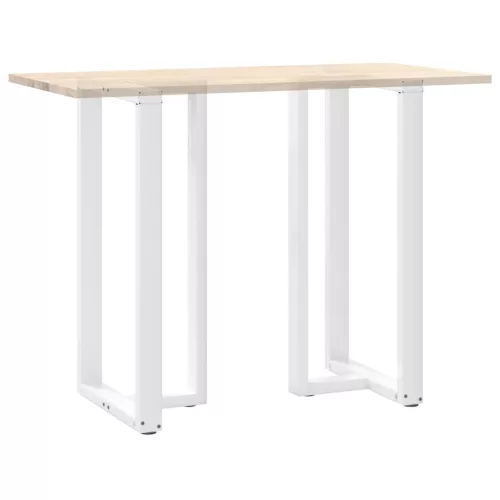  2 db T-alakú bárasztalláb, fehér, 60x35x(110-111) cm, acél