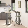  2 db antracitszürke T-alakú acél bárasztalláb 60x35x(110-111) cm