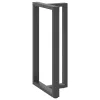  2 db antracitszürke T-alakú acél bárasztalláb 60x35x(110-111) cm