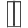  2 db antracitszürke T-alakú acél bárasztalláb 60x35x(110-111) cm