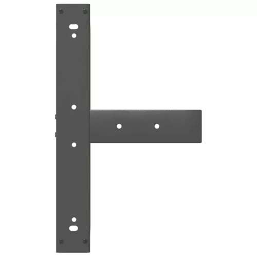  2 db antracitszürke T-alakú acél bárasztalláb 60x35x(110-111) cm