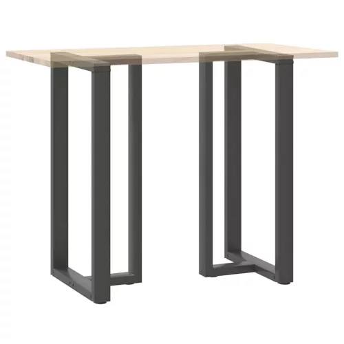  2 db antracitszürke T-alakú acél bárasztalláb 60x35x(110-111) cm