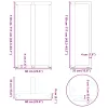 2 db antracitszürke T-alakú acél bárasztalláb 60x35x(110-111) cm