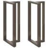  2 db fekete, T-alakú acél bárasztalláb 60x35x(110-111) cm