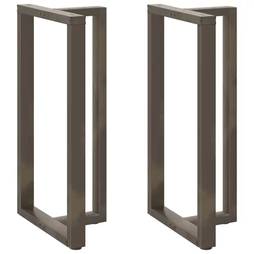  2 db fekete, T-alakú acél bárasztalláb 60x35x(110-111) cm