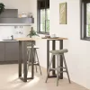  2 db fekete, T-alakú acél bárasztalláb 60x35x(110-111) cm