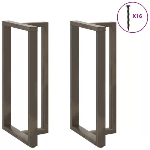  2 db fekete, T-alakú acél bárasztalláb 60x35x(110-111) cm