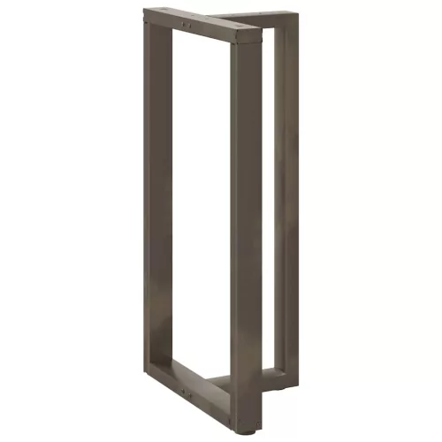  2 db fekete, T-alakú acél bárasztalláb 60x35x(110-111) cm