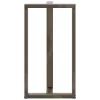  2 db fekete, T-alakú acél bárasztalláb 60x35x(110-111) cm
