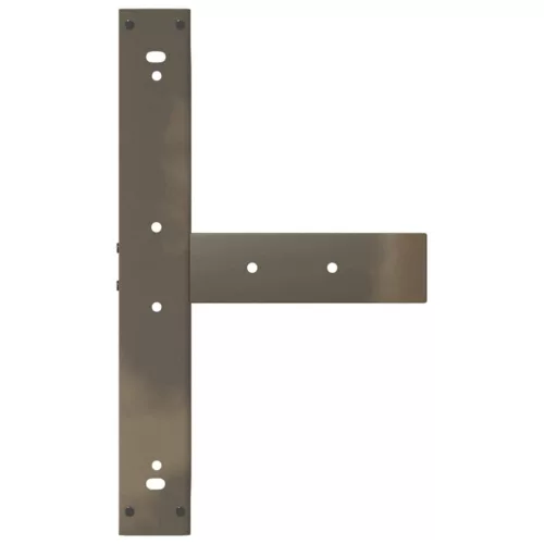  2 db fekete, T-alakú acél bárasztalláb 60x35x(110-111) cm
