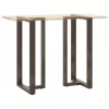  2 db fekete, T-alakú acél bárasztalláb 60x35x(110-111) cm