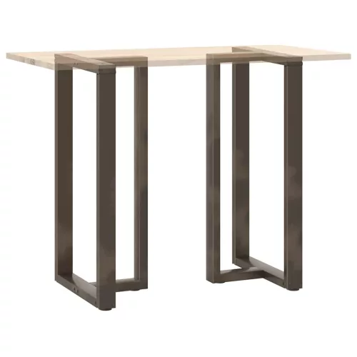  2 db fekete, T-alakú acél bárasztalláb 60x35x(110-111) cm