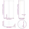 2 db fekete, T-alakú acél bárasztalláb 60x35x(110-111) cm