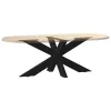  fekete, pók alakú dohányzóasztal láb 98x58x(42-43) cm acél