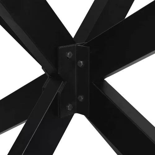  fekete, pók alakú dohányzóasztal láb 98x58x(42-43) cm acél