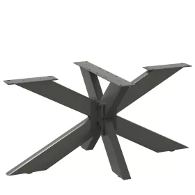    antracit színű, pók alakú dohányzóasztal láb 98x58x(42-43) cm acél