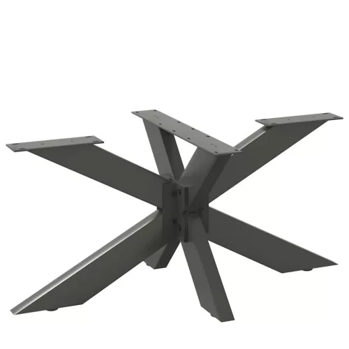  antracit színű, pók alakú dohányzóasztal láb 98x58x(42-43) cm acél