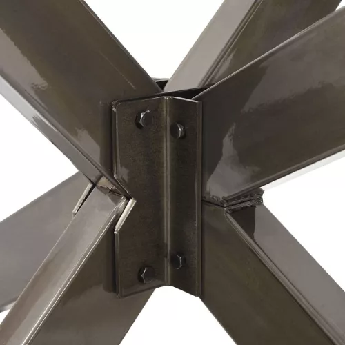  fekete, pók alakú dohányzóasztal láb 98x58x(42-43) cm acél
