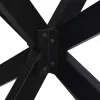  étkezőasztal pók alakú fekete acél láb 120x68x(72-73) cm