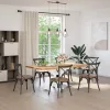 étkezőasztal pók alakú fehér acél láb 120x68x(72-73) cm