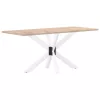  étkezőasztal pók alakú fehér acél láb 120x68x(72-73) cm