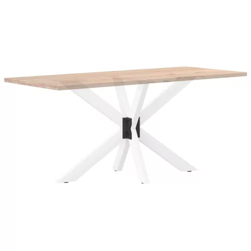  étkezőasztal pók alakú fehér acél láb 120x68x(72-73) cm