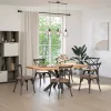  antracit színű, pók alakú étkezőasztalláb acélból 120x68x(72-73) cm