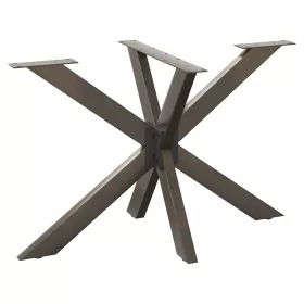    étkezőasztal pók alakú fekete acél láb 120x68x(72-73) cm