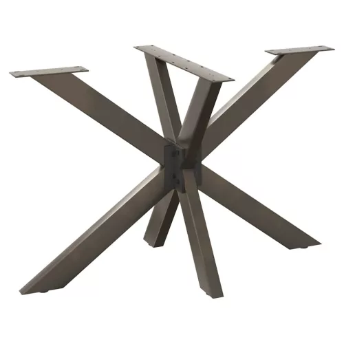  étkezőasztal pók alakú fekete acél láb 120x68x(72-73) cm