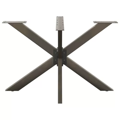  étkezőasztal pók alakú fekete acél láb 120x68x(72-73) cm