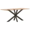  étkezőasztal pók alakú fekete acél láb 120x68x(72-73) cm