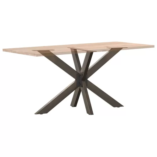 étkezőasztal pók alakú fekete acél láb 120x68x(72-73) cm