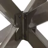  étkezőasztal pók alakú fekete acél láb 120x68x(72-73) cm