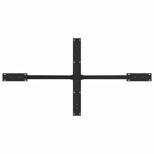  étkezőasztal pók alakú fekete acél láb 150x78x(72-73) cm