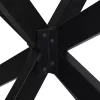 étkezőasztal pók alakú fekete acél láb 150x78x(72-73) cm