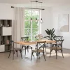  pók alakú étkezőasztal láb fehér 150x78x(72-73) cm acél