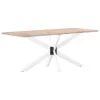  pók alakú étkezőasztal láb fehér 150x78x(72-73) cm acél