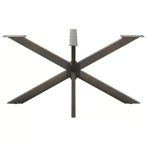  étkezőasztal pók alakú fekete acél láb 150x78x(72-73) cm