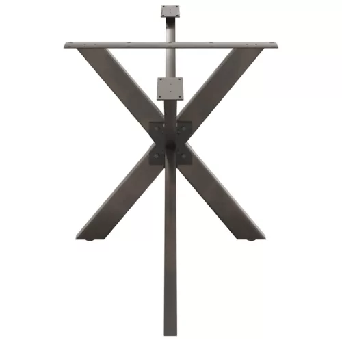  étkezőasztal pók alakú fekete acél láb 150x78x(72-73) cm