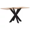  étkezőasztal pók alakú fekete acél láb 85x85x(72-73) cm