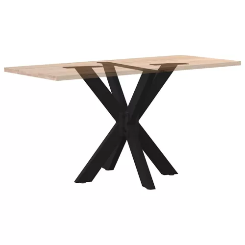  étkezőasztal pók alakú fekete acél láb 85x85x(72-73) cm