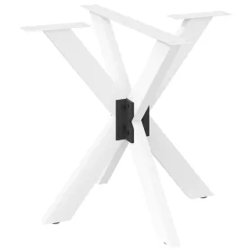    pók alakú étkezőasztal láb fehér 85x85x(72-73) cm acél