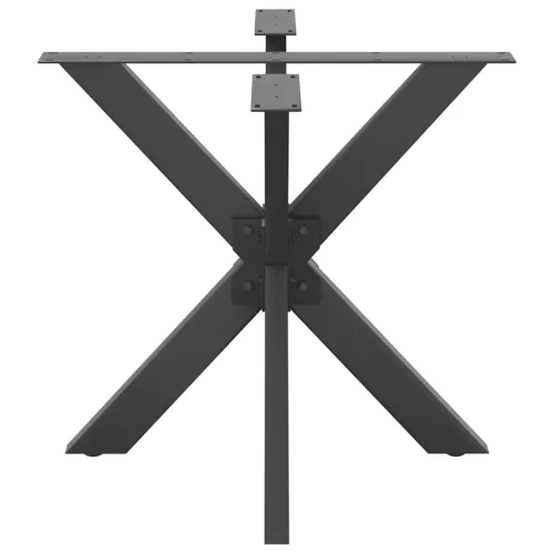  antracit színű, pók alakú étkezőasztal láb acélból 85x85x(72-73) cm