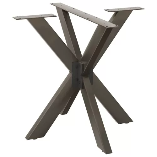  étkezőasztal pók alakú fekete acél láb 85x85x(72-73) cm