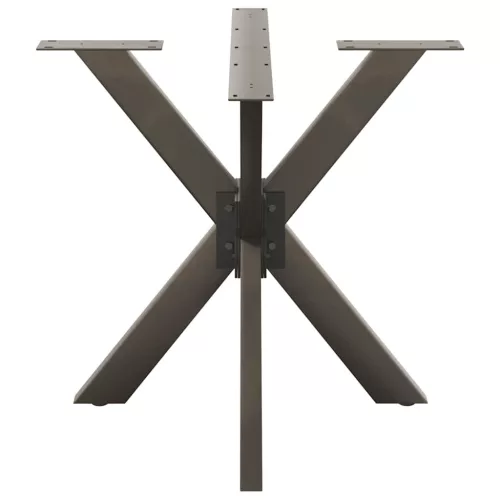  étkezőasztal pók alakú fekete acél láb 85x85x(72-73) cm